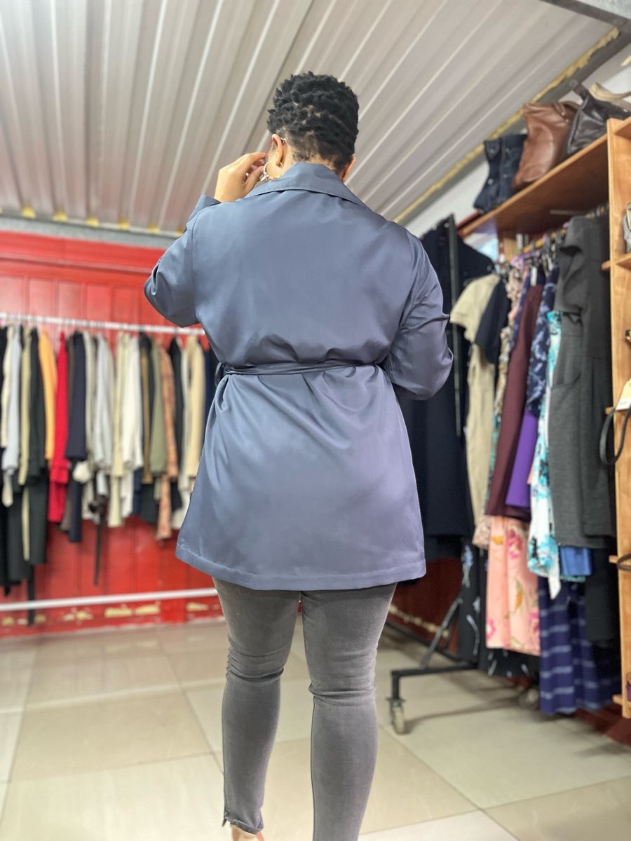 double breasted light trench coat