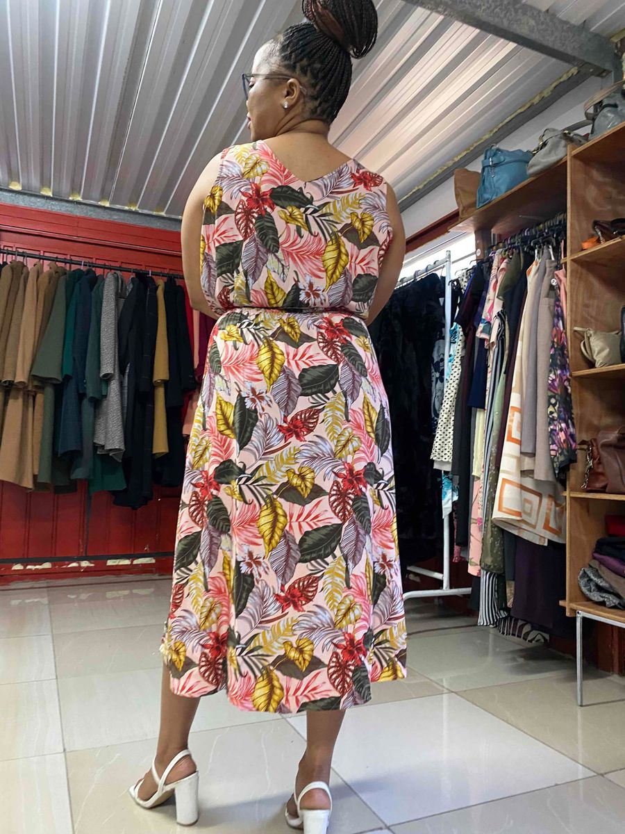 floral ladies’ sleeveless dress