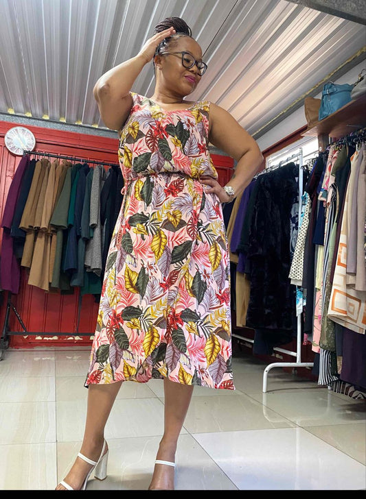 floral ladies’ sleeveless dress