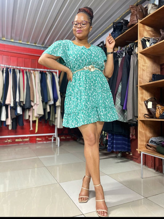 short ladies’ floral summer dress